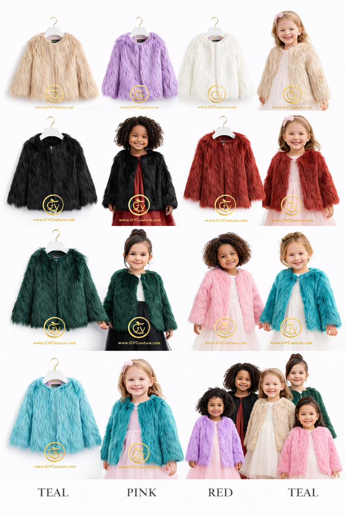 GV Catherine Girls’ Faux Fur Jacket GVCouture