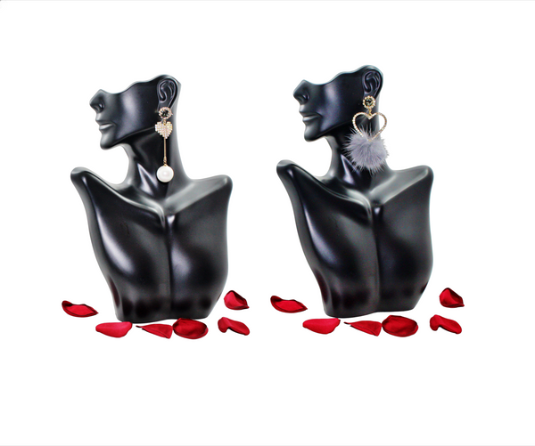 GV Diamonds & Fur Drop Earrings