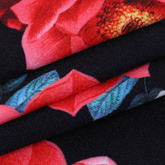 GV plunging v-neck floral print bodysuit bodysuit GVCouture   
