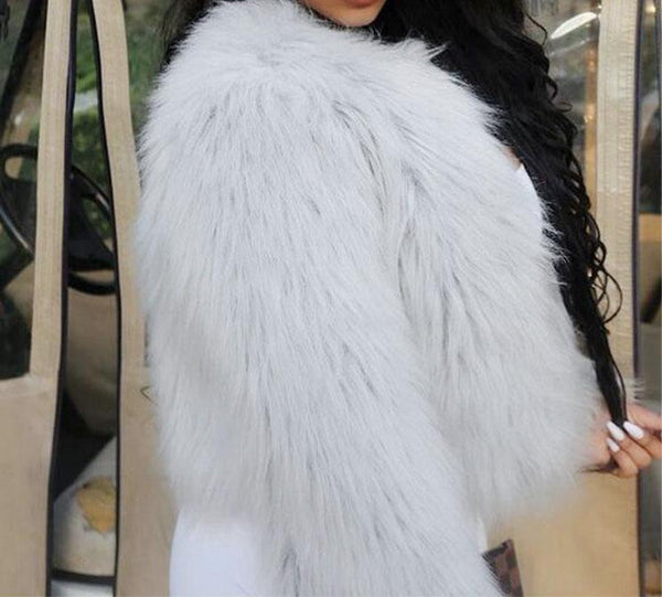 GV Born Bougie Faux Fur Coat