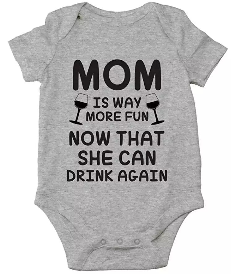 GV Fun Mom Onesie onesies GVCouture Newborn Gray 