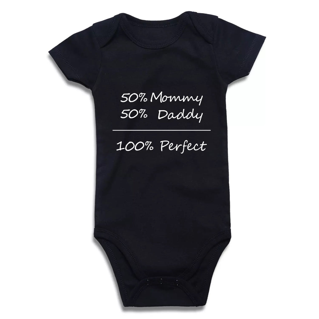 GV 50% Mommy 50% Daddy Onesie onesies GVCouture   