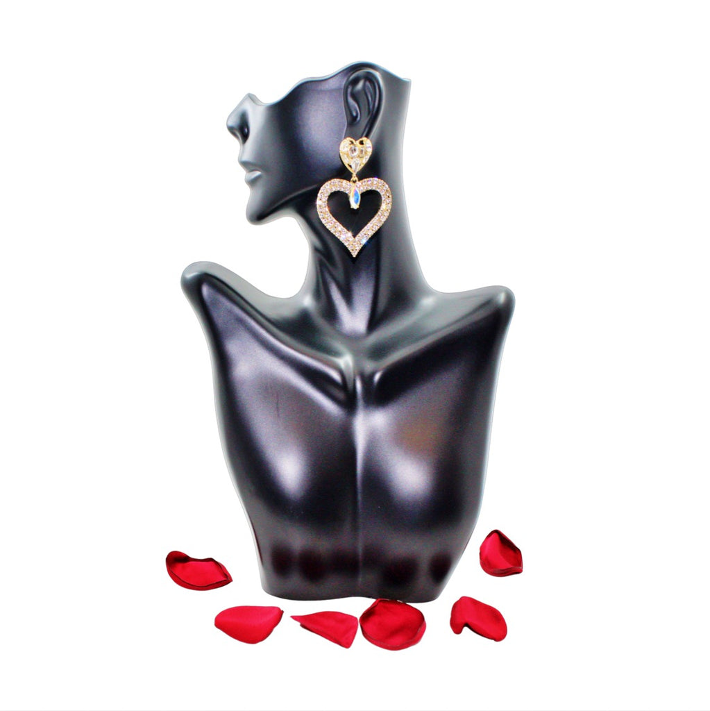 GV Diamond Hearts Drop Earrings  GVCouture   