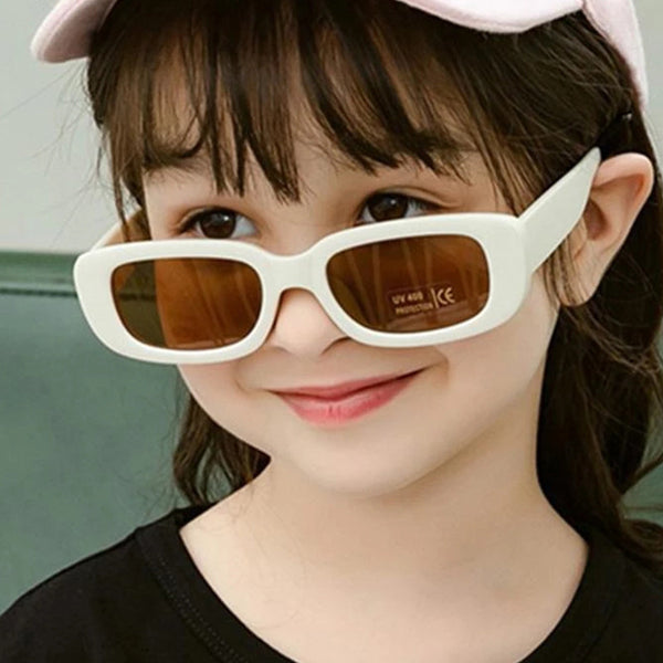 GV kids Luxury Brand Travel Vintage Retro Square Kids Sun Glasses Small Rectangle Sunglasses Boys and Girls Children