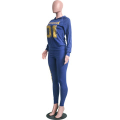 GV Women's Casual Long Sleeve Girls Clothing Sets Tracksuit Women's Hoodies Sweatshirts Suit Fall Two Piece Pants Set Gym Outfits For Women  GVCouture   