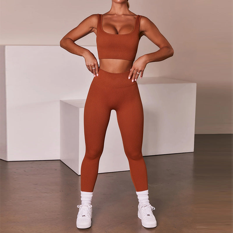 GV Women's Seamless Sports Vest Bra Yoga Clothing Workout Running Wear Yoga Legging Bra Set  GVCouture   