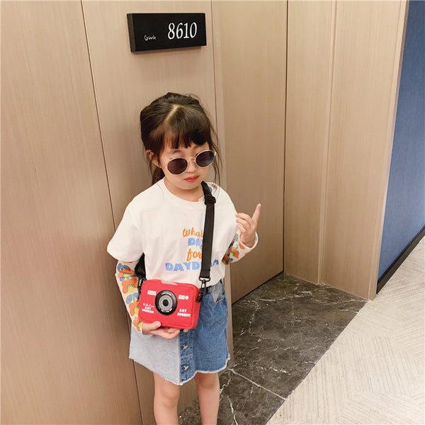 GV Cute Girls Camera Shaped Purses Toddler Kids Purses Little Handbags Children Small Cross Body Bags