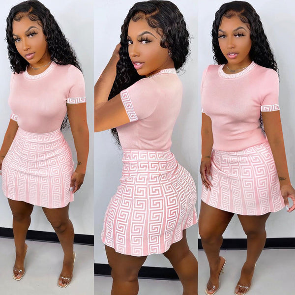 GV Womens' Fashion bodycon dress crop top and skirt set women clothing 2 Piece Women Dress