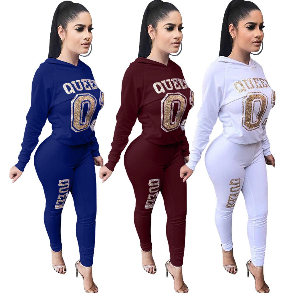 GV Women's Casual Long Sleeve Girls Clothing Sets Tracksuit Women's Hoodies Sweatshirts Suit Fall Two Piece Pants Set Gym Outfits For Women  GVCouture   