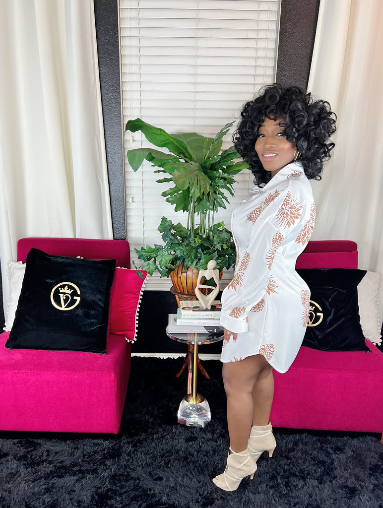 GV waist Accentuating shirt dress dress GVCouture S Pineapple 