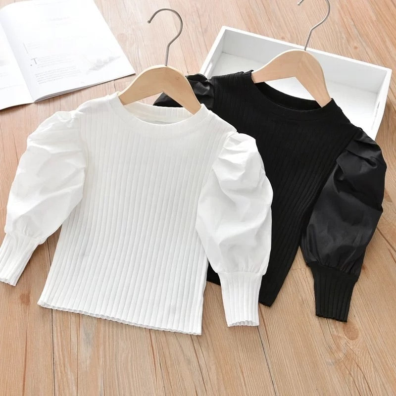 GV Cher girls/kids puff sleeve shirt Shirts GVCouture   