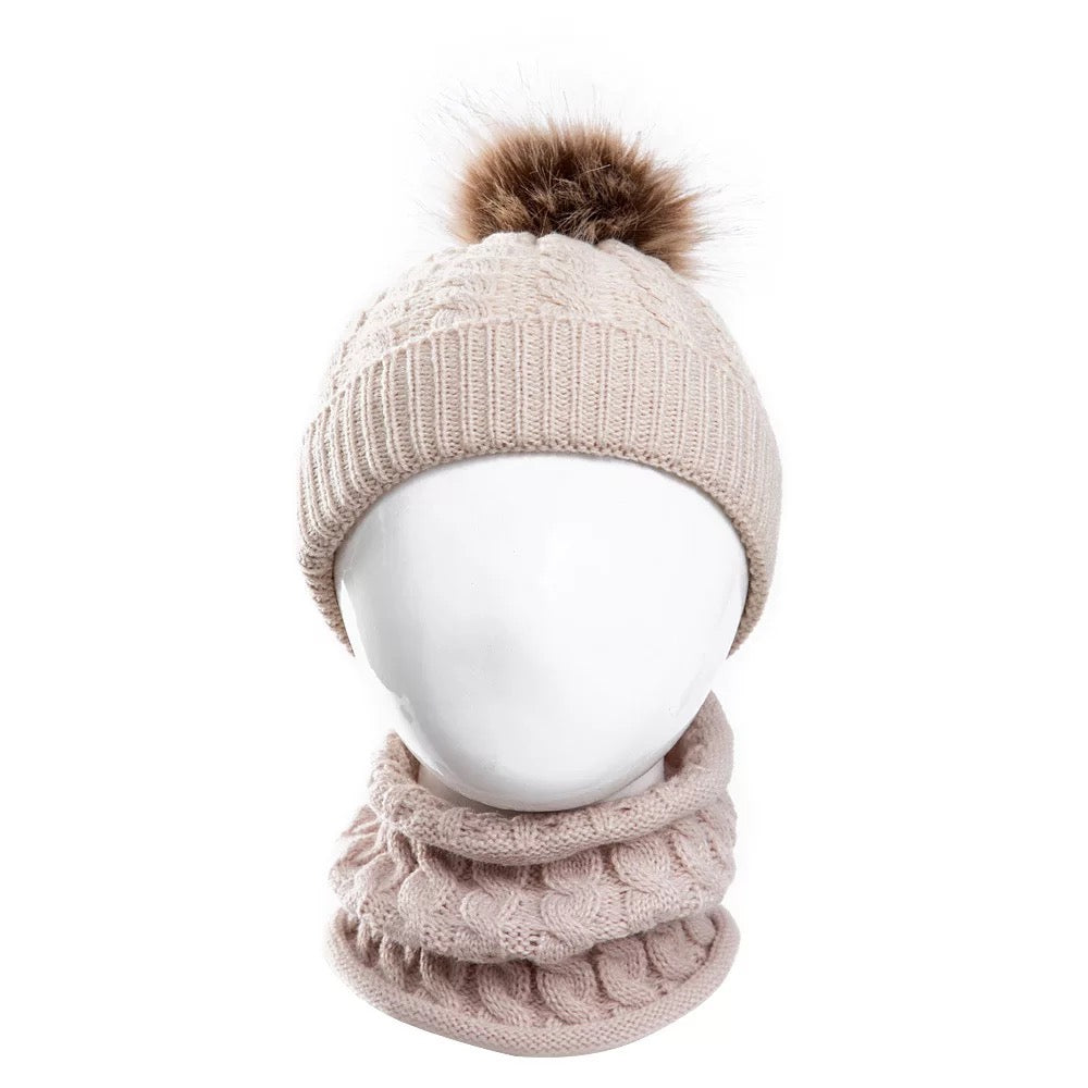 GV kids 3 piece Gloves, Beanie, and Faux Fur lining Scarf set  GVCouture   