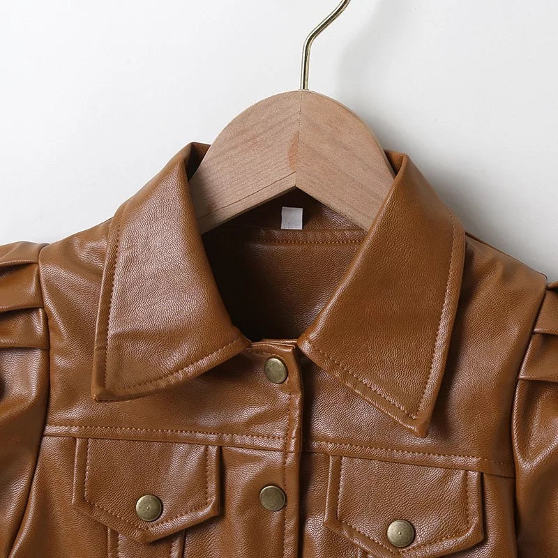 GV Jess Faux Leather Crop Jacket  GVCouture   