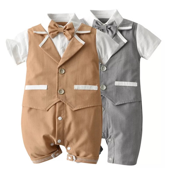 GV Johnathan Toddler/Boys onesie w/ bow tie