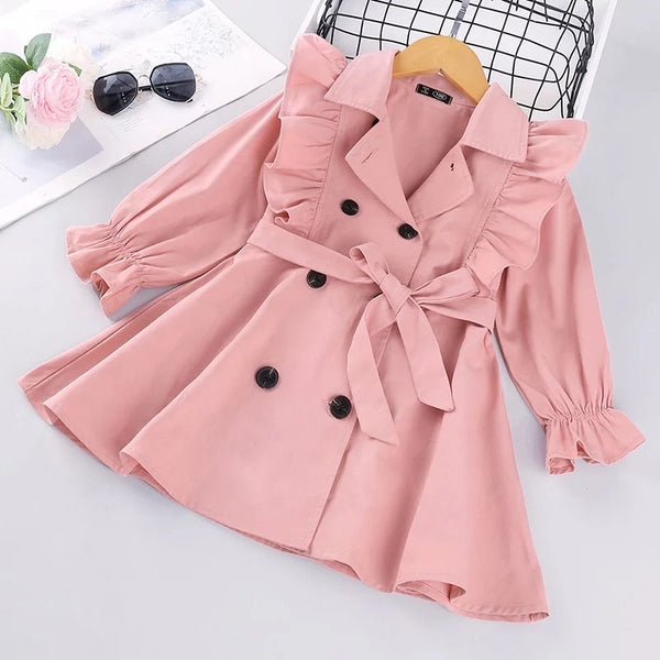 GV Little Missy ruffled sleeve trench coat