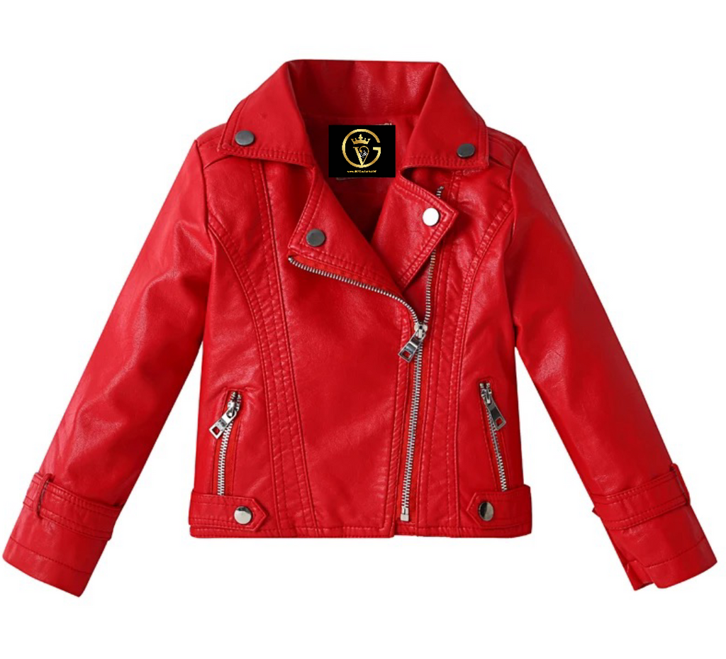 Kids pleather jacket clearance
