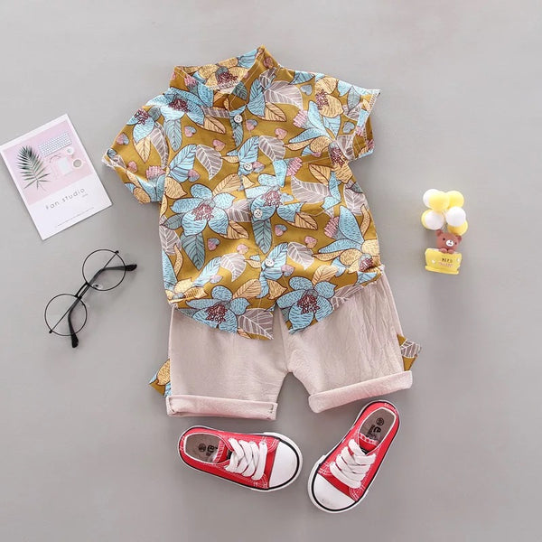 GV Boys’ Tony Tropical 2 Piece Shirt Set